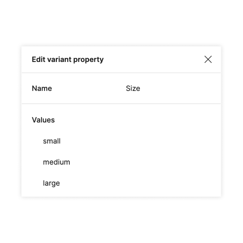 Consistently named property values in Figma