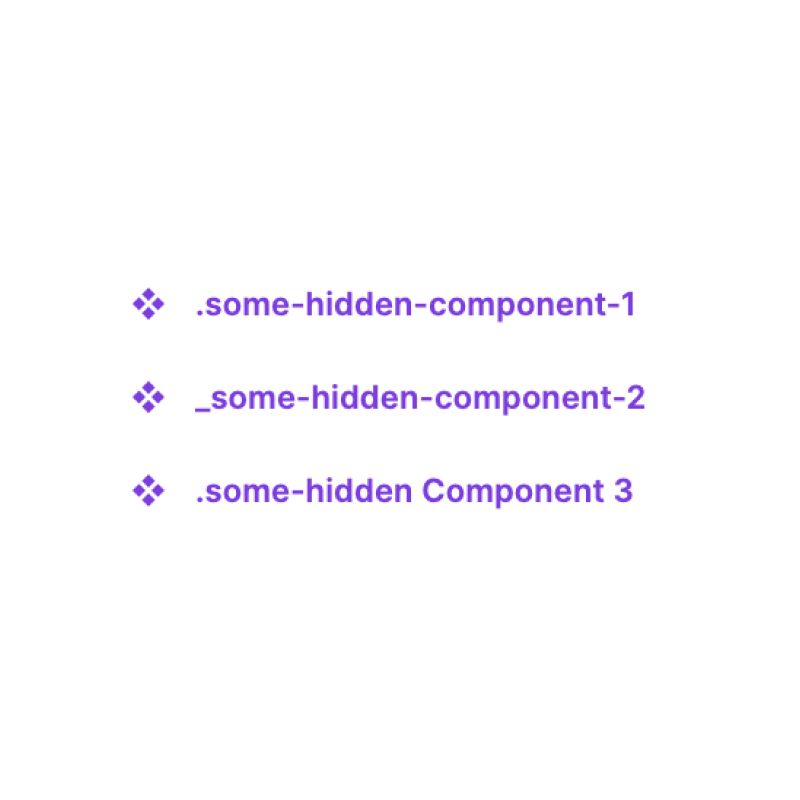 Inconsistently named hidden components in Figma