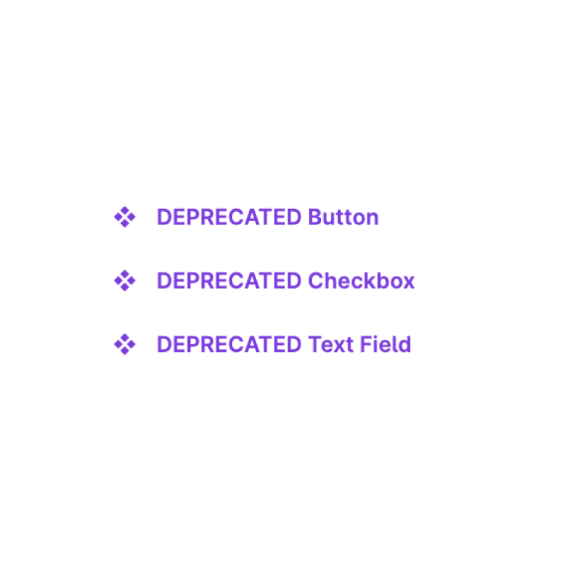 Consistently named deprecated components in Figma