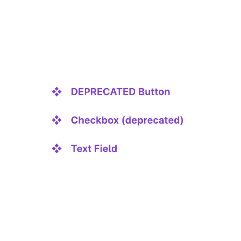 Inconsistently named deprecated components in Figma