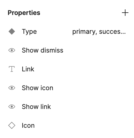 Toast component properties in Figma ordered randomly